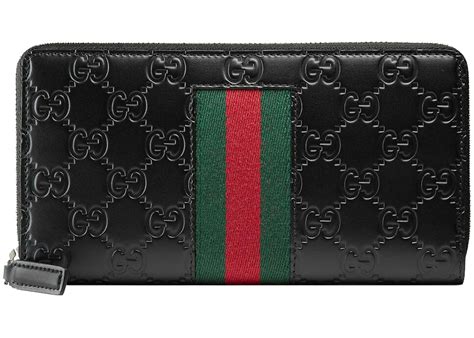 gucci signature leather zip around wallet|Gucci Portafoglio Zip Around Signature Nero .